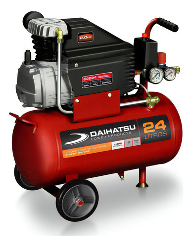 Compresor Directo Monofásico Daihatsu C2024 2hp 24litros Color Rojo Fase eléctrica Monofásica Frecuencia 50Hz