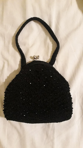 Cartera De Fiesta Tejida Con Piedras 