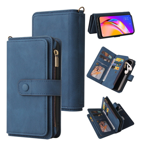 Compatível Com Capa De Couro Oppo A94 5g/a95 5g Com Fecho Ma