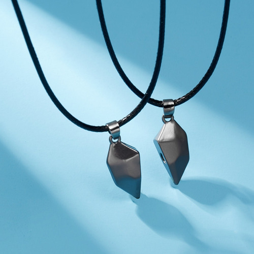 Imagen 4 de 5 de Collar Corazon Pareja Iman Atraccion Novios Amor Amistad Par