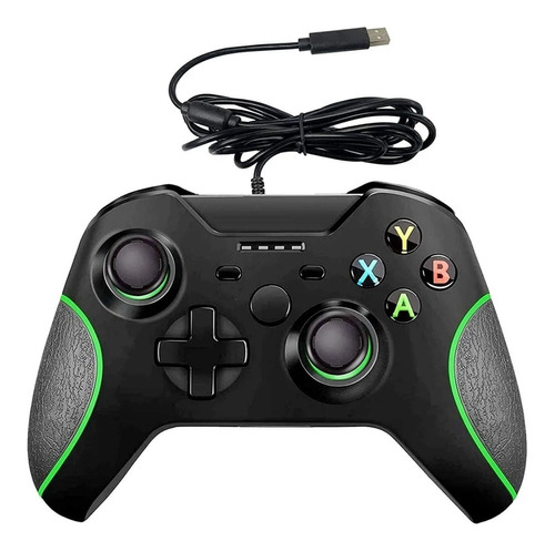 Imagen 1 de 9 de Control Mando Para Consola Xbox One Con Cable Joystick Pc 3m