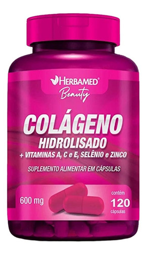 Colageno Hidrolisado+vitaminas E Minerais 120 Cáps Herbamed