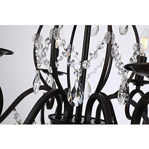 - Candelabro De Cristal De Bronce 6 Luces, Candelabro D...