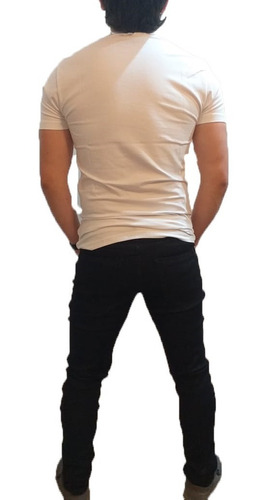 2 Poleras Ajustadas Elasticadas Cuello Redondo Hombre