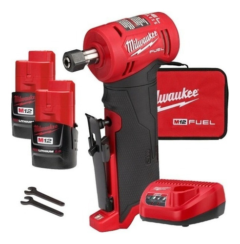 Esmeriladora Recta Inalámbrica Milwaukee M12 2485-22 120v Color Rojo Frecuencia 50 Hz 60 Hz