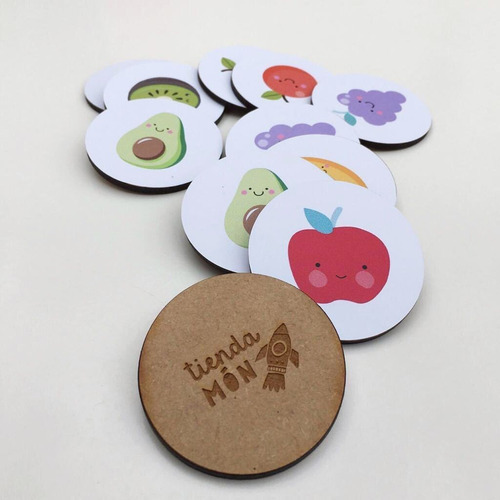 Imagen 4 de 4 de Memotest De Frutas Material Didáctico Para Niños