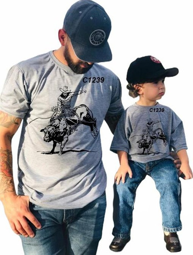 Blusa Masculina Kit Pai E Filho Cowboys Moda Country C1239