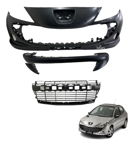 Parachoque Peugeot 207 2008 2009 2010 2011 2012 13 Com Furo