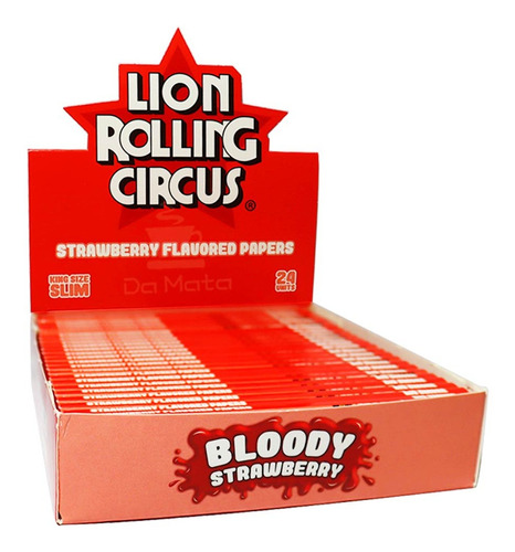 Caixa De Seda De Strawberry Lion Rolling Circus King Size