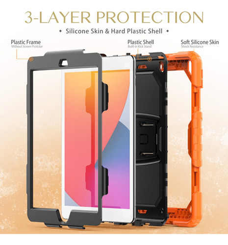 A Funda Para iPad 9 8 7 Generación De 10.2in Rudo Protector