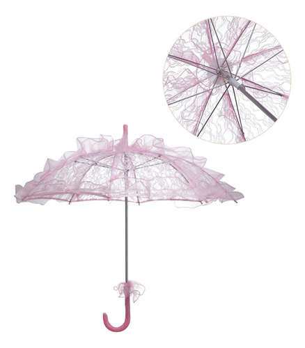 / Renda Artesanal, Decoração De Guarda-sol, Rosa