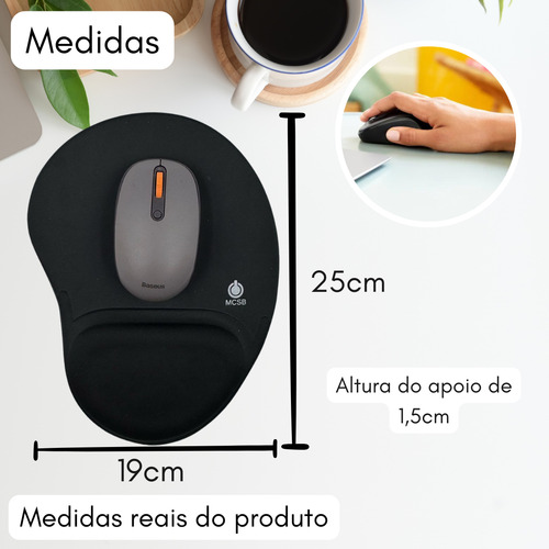 Kit 10 Mousepad E Apoio De Punho Par Teclado Ergonomic Pulso