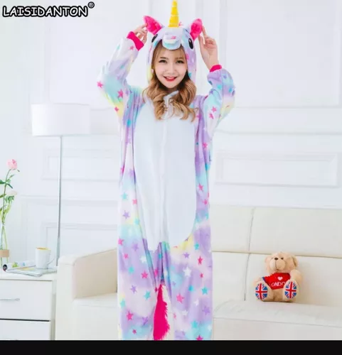 BJ HOGAR Pijama entero invierno unicornio estrellas