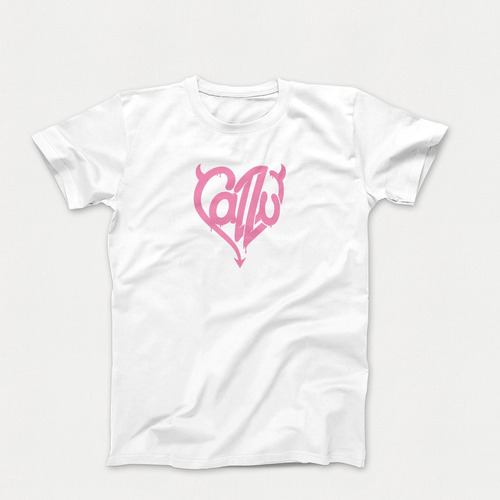 Remera Cazzu Logo Corazón 100% Algodon Premium 24/1