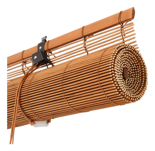 Persiana Enrollable 160x165 Cm Bambú Cedro
