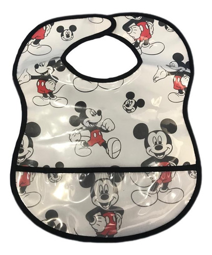 Babero Impermeable Para Bebes Con Diseño De Minnie Y Mickey 