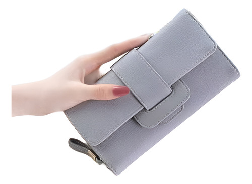 Monedero Dama Casual Con Monedero Mujer Color Gris