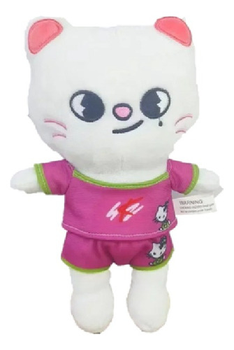 Peluche Jiniret Skzoo Kpop Stray Kids 20 Cm Ropa Rosa Color Blanco