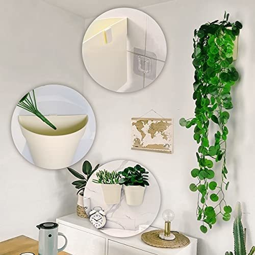 Imagen 6 de 9 de Plantas Colgantes En Macetas Falsas, 2 Jardineras De Pared C