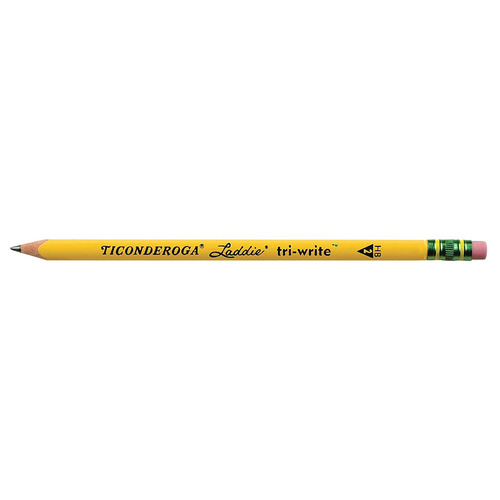 Dixon Ticonderoga 13042 Laddie Tri-escritura Lápices Con Gom