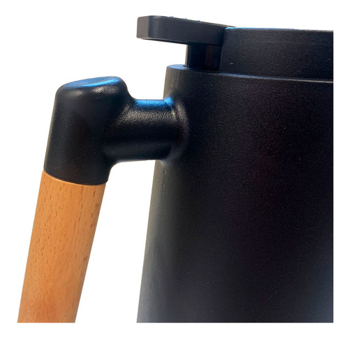 Garrafa Térmica 1 L Preta Wooden Handle Dolce Home Cor Preto