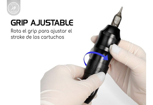 Máquina de tatuagem Wolf Tattoo Pen TOTOP V1 cor preta