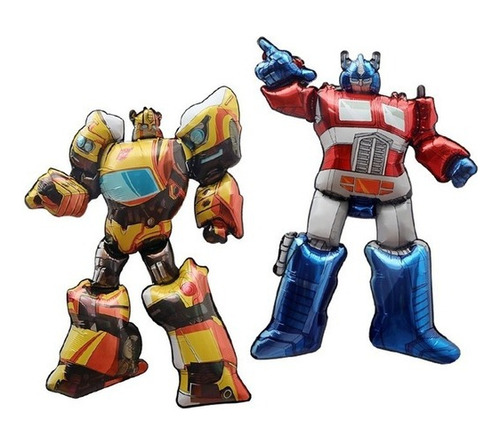 Pack 2 Globos De Transformers Metalizado 60cm