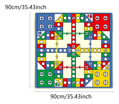 Alfombra De Juego De Damas Voladoras, Tapete De 90x90x0.3cm