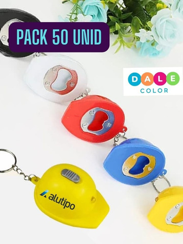 Pack 50 Unid Llavero Casco Con Logo Personalizado