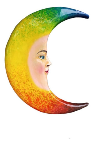 Luna Figura Adorno Pared Hecho A Mano Artesanía Mexicana 