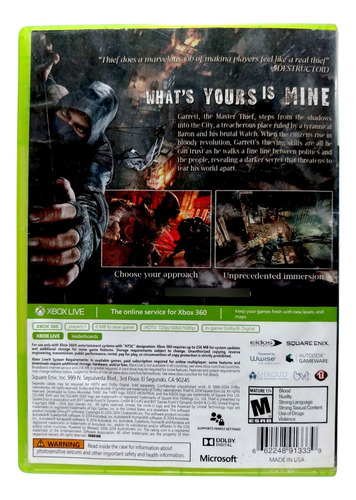 Thief Xbox 360 En Español (Reacondicionado)