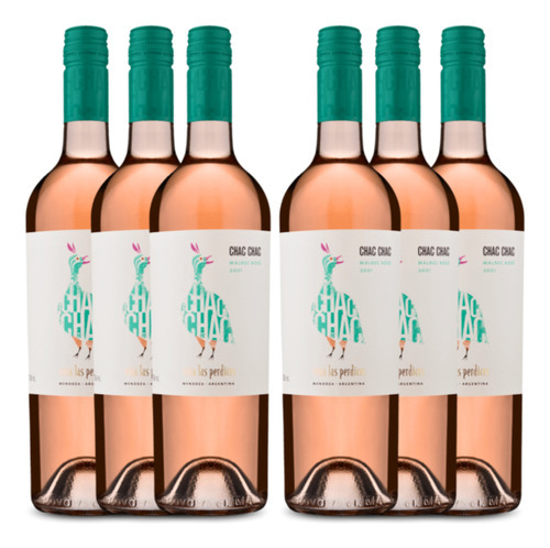 Vinho Argentino Chac Chac Malbec 750ml Rosé Kit Com 6