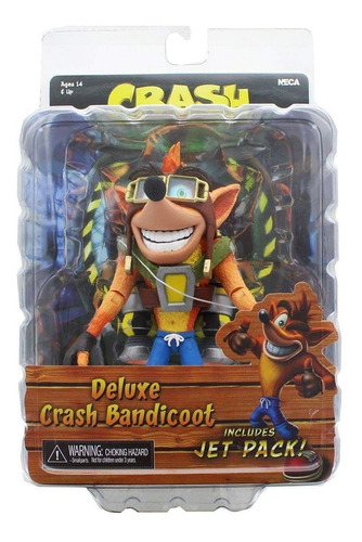 Imagen 1 de 5 de Crash Bandicoot 7 Figures - Deluxe Crash Bandicoot W/jetpak