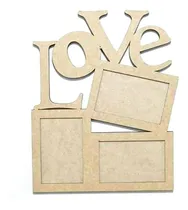 Comprar Portarretrato 3 Fotografías Mdf Madera Recuerdo Regalo Love