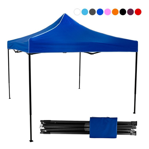 Toldo Negro Plegable 3x3 Reforzado Impermeable Retractil