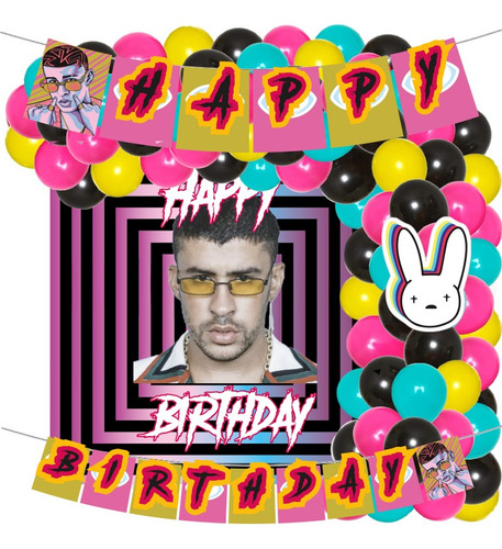 Kit Decorativo Cumpleaños Bad Bunny