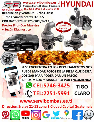 Turbo Hyundai Terracan 2.5 D4bh Guatemala