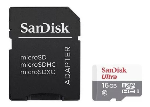 Sandisk Memoria Micro Sd Hc Uhs-1 16gb Clase10 Sdsquns