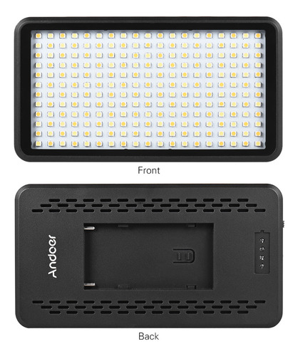 Lámpara Fotográfica Dv 3200k/6000k Videocámara Andoer Ultraf