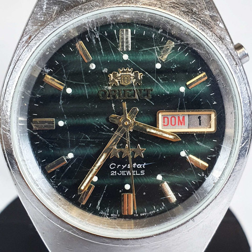 Relógio De Pulso Orient Crystal Verde Antigo