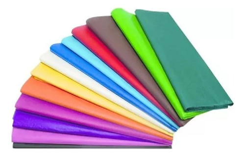 Papel Seda Variado Paquete De 100 Unidades 10 Colores