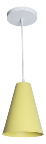 Lámpara Maxxi Luminario Colgante Aluminio Techo Interior Color Amarillo