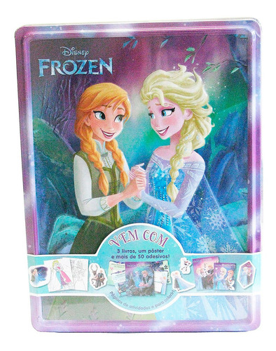 Disney Frozen Aventura Congelante Latinha Feliz Com Livros