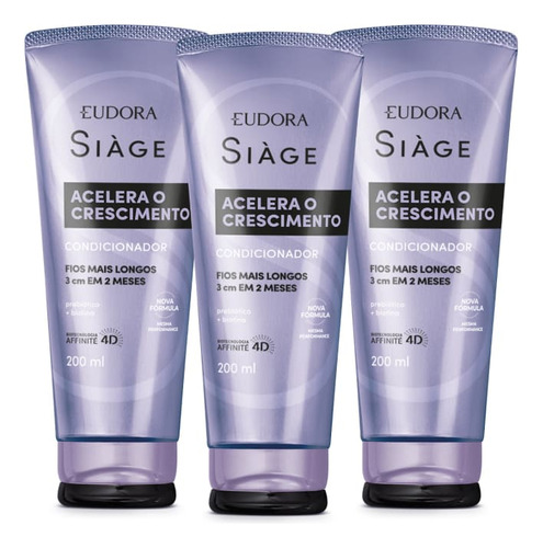 Kit Siàge Acelera O Crescimento: Condicionador 3x200ml