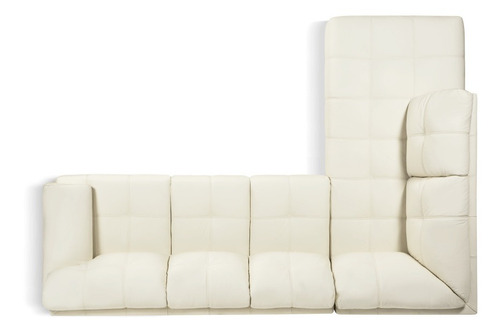 Imagen 5 de 8 de Rosen Sofá Seccional 6974 Cuero Izquierdo Blanco