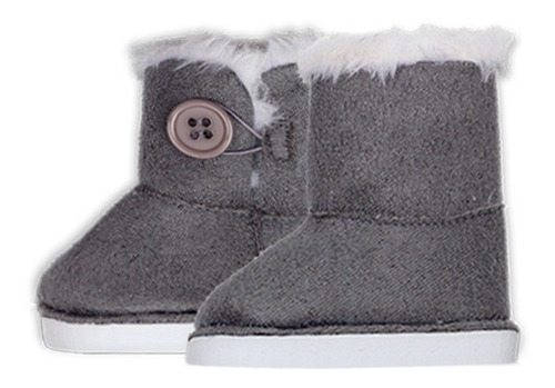 Imagen 2 de 3 de Witty Girls Bota Gris Con Piel Calzado Muñecas 45 Cm/18 PuLG