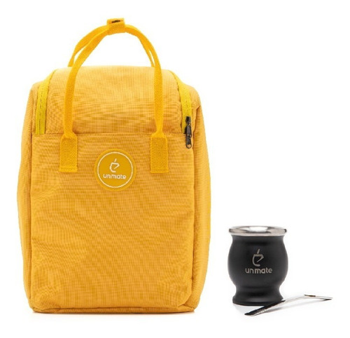 Mochila Matera + Mate Acero Inoxidable Un Mate - Amarillo