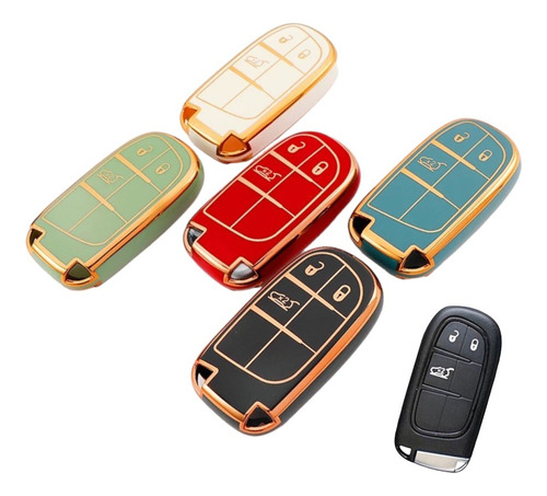 Funda Llave Smart Gold Compatible Con La Marca Dodge Jeep Ra