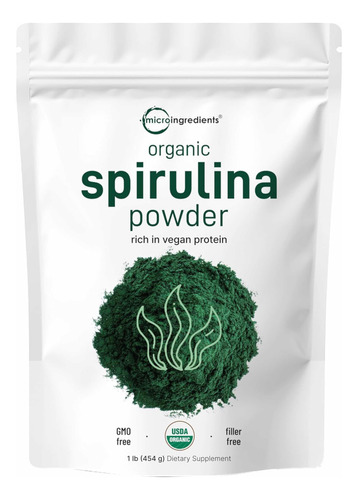 Espirulina Orgánica En Polvo Micro Ingredientes.