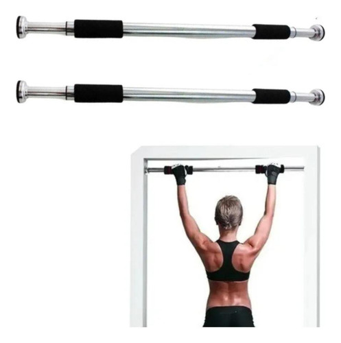 2 Barras De Porta Fixa Exercício Flexão Treino Musculação